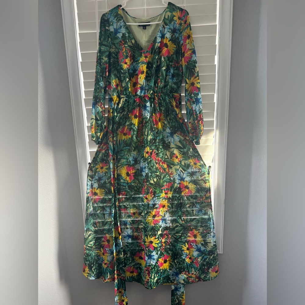 International Concepts Womens Floral Long Maxi Dress